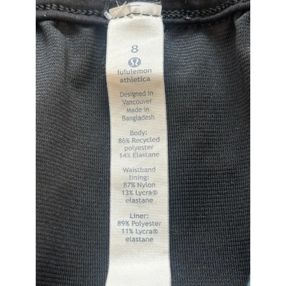 Lululemon‎ Athletica Teal Abstract Print Athletic Running Shorts Women's Size 8